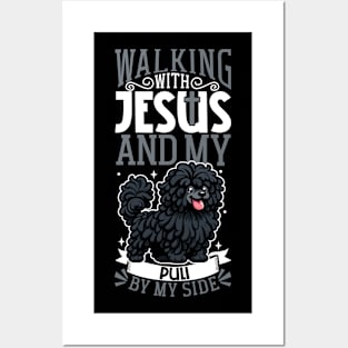 Jesus and dog - Hungarian Puli Posters and Art